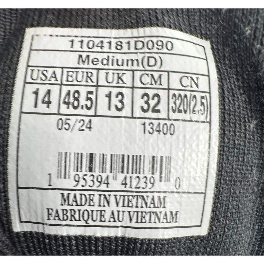 Brooks Ghost 16‎ Men's Size 14 (Medium) D Running Shoes Black, Grey & White